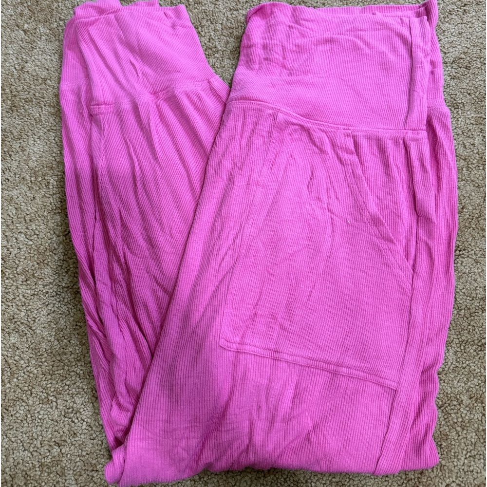 Aerie Real Soft Ribbed Foldover Joggers